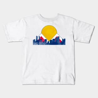 Denver Skyline Flag Design Kids T-Shirt